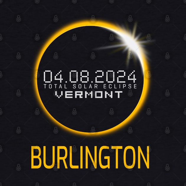 BURLINGTON Vermont Total Solar Eclipse April 8 2024 Vermont by TeeaxArt